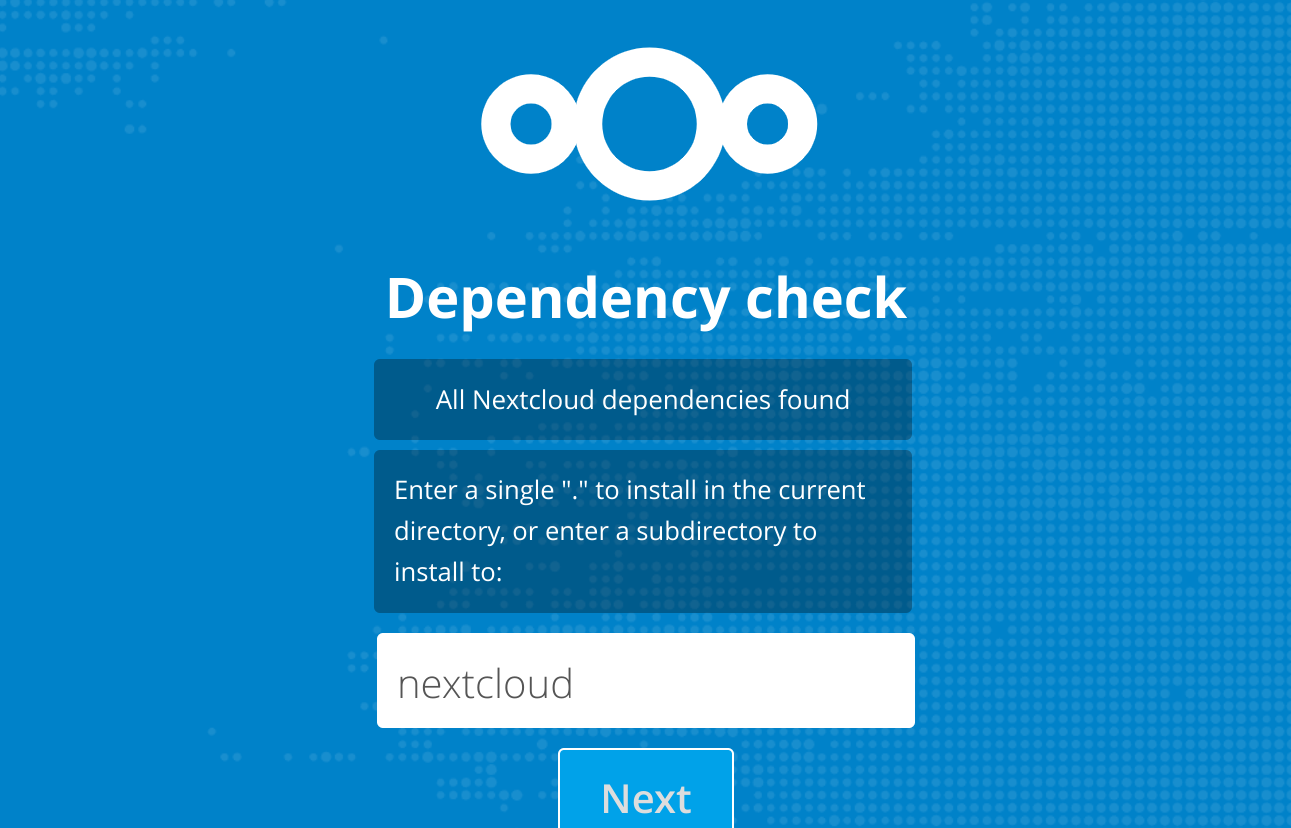 Nextcloud 安装目录选择