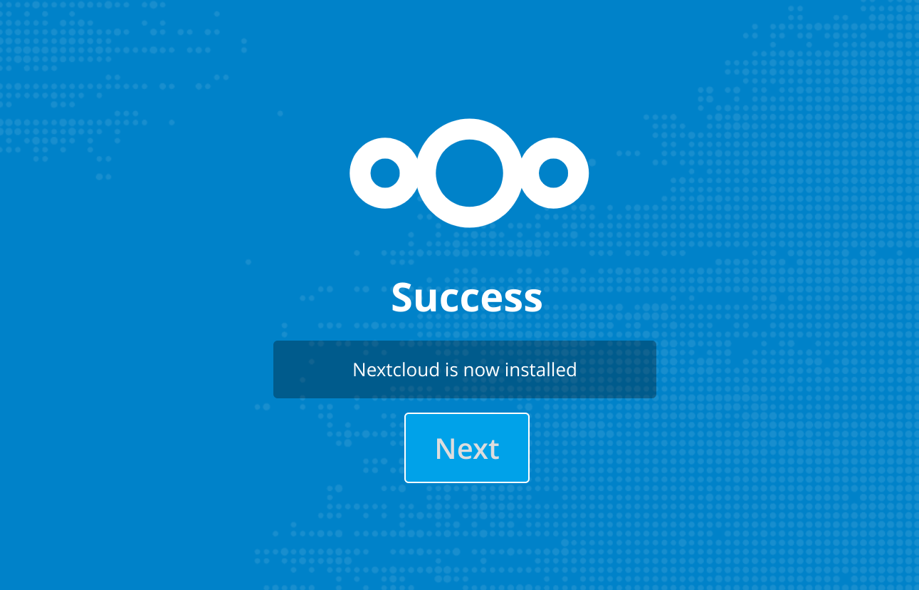 Nextcloud 安装成功